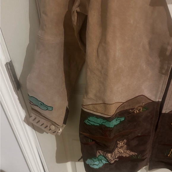 NWT Quacker Factory Safari Jacket Women’s X-Small Suede Leather Full Zip - Picture 3 of 13